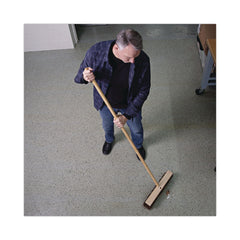 Boardwalk BWK137 Heavy-Duty Threaded End Lacquered Hardwood 1.13 in. Diameter x 60 in. Broom Handle - Natural