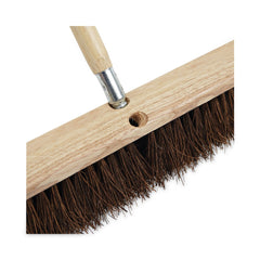 Boardwalk 1.13 in. Diameter x 60 in. Handle Length Metal Tip Threaded Hardwood Broom Handle - Natural