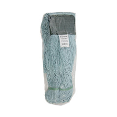 Boardwalk BWK1400MCT EchoMop with Looped-End Synthetic/Cotton Wet Mop Head - Medium, Blue (12/Carton)