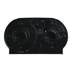 Boardwalk 20.25 in. x 6 in. x 12.25 in. Jumbo Twin Toilet Tissue Dispenser - Black