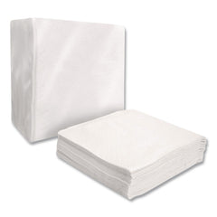 Boardwalk BWK1616NAPW 1-Ply 16 in. x 16 in. Dinner Napkins - White (250/Pack, 12 Packs/Carton)