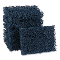 Boardwalk 3.5 in. x 5 in. Extra Heavy-Duty Scour Pad - Dark Blue (20/Carton)