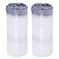 Boardwalk BWK1DK100 13 Gallon 24 in. x 28 in. Drawstring Kitchen Bags - White (50 Bags/Roll, 2 Rolls/Carton)