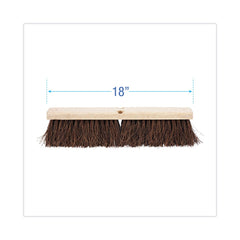 Boardwalk 18 in. Brush 3.25 in. Natural Palmyra Fiber Bristles Floor Brush Head
