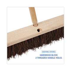 Boardwalk 24 in. Brush 3.25 in. Natural Palmyra Fiber Bristles Floor Brush Head