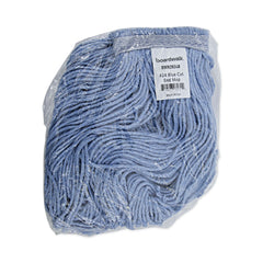 Boardwalk BWK2024B #24 Cotton/Synthetic Fiber Cut-End Standard Mop Head - Blue (12/Carton)