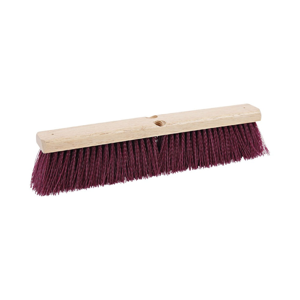 Boardwalk 3 in. Maroon Heavy-Duty Polypropylene Bristles 18 in. Brush Floor Brush Head