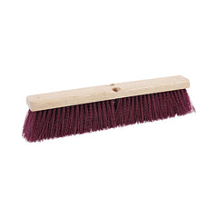 Boardwalk 3 in. Maroon Heavy-Duty Polypropylene Bristles 18 in. Brush Floor Brush Head