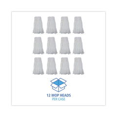 Boardwalk BWK2032RCT #32 Cut-End Rayon Wet Mop Head - White (12/Carton)