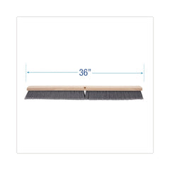Boardwalk 3 in. Gray Flagged Polypropylene Bristles 36 in. Brush Floor Brush Head