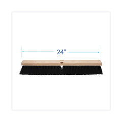 Boardwalk 3 in. Black Polypropylene Bristles 24 in. Brush Floor Brush Head