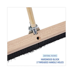 Boardwalk 3 in. Black Polypropylene Bristles 36 in. Brush Floor Brush Head
