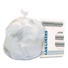 Boardwalk 10 Gallon 8 mic 24 in. x 24 in. High-Density Waste Can Liners - Natural (1000/Carton)