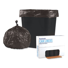 Boardwalk H4832RKKR01 16 Gallon 0.35 mil 24 in. x 32 in. Perforated Roll Low-Density Waste Can Liners - Black (50 Bags/Roll, 10 Rolls/Carton)