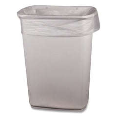 Boardwalk 16 Gallon 8 mic 24 in. x 33 in. Perforated Roll High-Density Can Liners - Natural (1000/Carton)