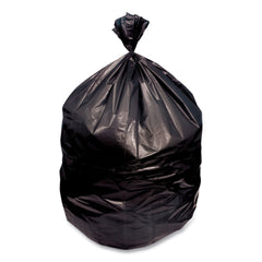 Boardwalk H5645TKKR01 23 Gallon 0.9 mil 28 in. x 45 in. Perforated Roll Linear Low Density Can Liners - Black (25 Bags/Roll, 8 Rolls/Carton)