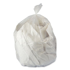 Boardwalk 23 Gallon 0.9 mil 28 in. x 45 in. Perforated Roll Linear Low Density Can Liners - Clear (25 Bags/Roll, 8 Rolls/Carton)