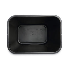 Boardwalk 28 qt. Plastic Soft-Sided Wastebasket - Black