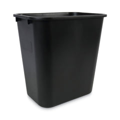 Boardwalk 28 qt. Plastic Soft-Sided Wastebasket - Black