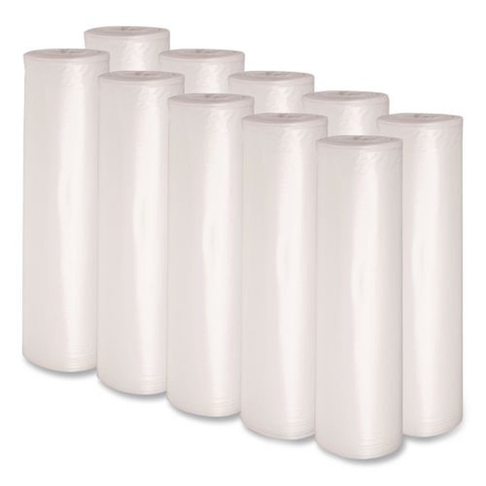 Boardwalk 33 in. x 39 in. 33 gal. 1.1 mil. Recycled Low-Density Polyethylene Can Liners - Clear (10 Bags/Roll, 10 Rolls/Carton)