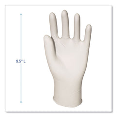 Boardwalk 4 mil 9.5 in. Long Powder-Free Synthetic Vinyl Gloves - Medium, Beige (100/Box)