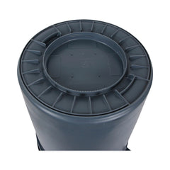 Boardwalk 32 Gallon Linear-Low-Density Polyethylene Round Waste Receptacle - Gray
