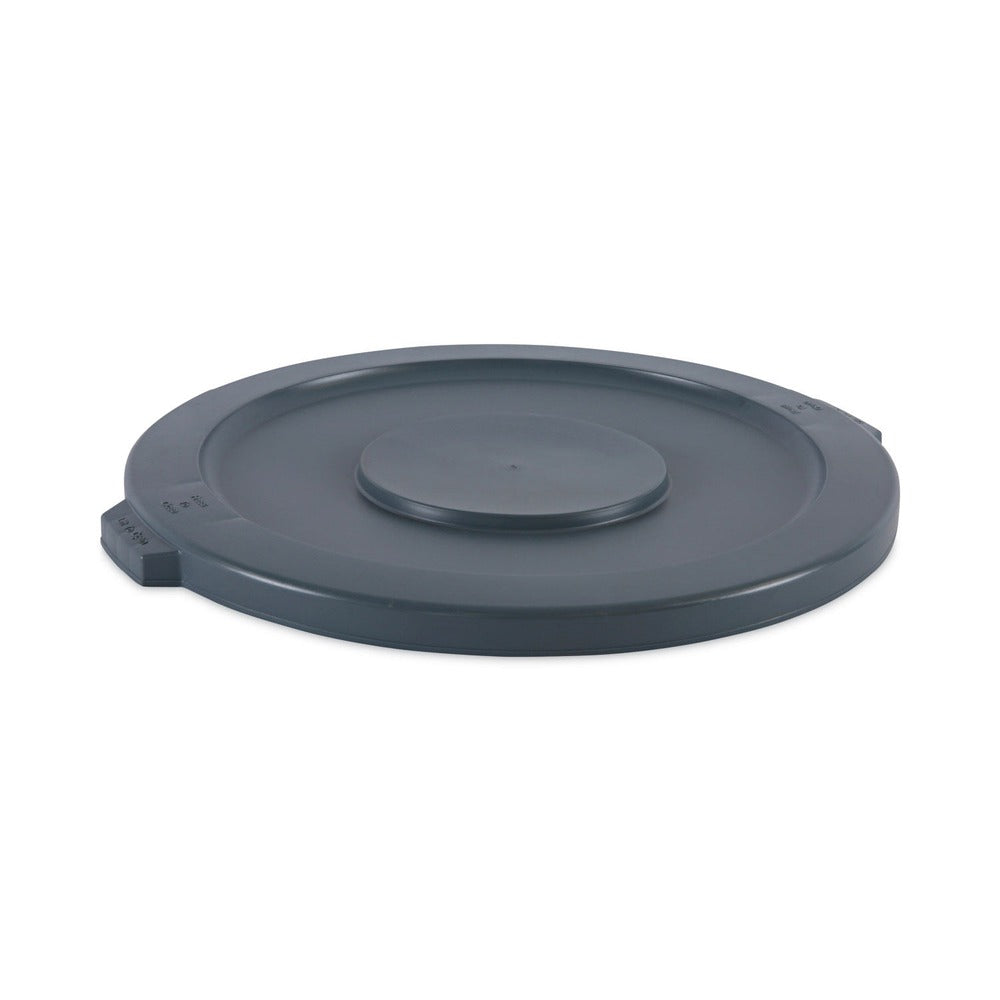Boardwalk Plastic Round Flat-Top Lid for 32 Gallon Waste Receptacles - Gray