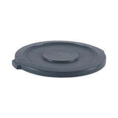 Boardwalk Plastic Round Flat-Top Lid for 32 Gallon Waste Receptacles - Gray