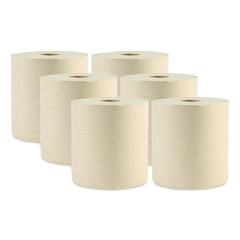 Boardwalk WPBWK32GREEN 1-Ply 8 in. x 800 ft. Green Xtra Roll Towels - Natural (6 Rolls/Carton)