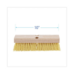 Boardwalk 10 in. Brush 2 in. Cream Polypropylene Bristles Deck Brush Head