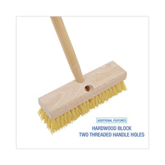 Boardwalk 10 in. Brush 2 in. Cream Polypropylene Bristles Deck Brush Head