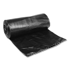 Boardwalk H6639MKKR01 33 Gallon 0.5 mil 33 in. x 39 in. Perforated Roll Low-Density Waste Can Liners - Black (25 Bags/Roll, 8 Rolls/Carton)