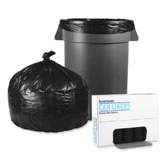 Boardwalk H6639MKKR01 33 Gallon 0.5 mil 33 in. x 39 in. Perforated Roll Low-Density Waste Can Liners - Black (25 Bags/Roll, 8 Rolls/Carton)