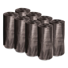 Boardwalk H6639MKKR01 33 Gallon 0.5 mil 33 in. x 39 in. Perforated Roll Low-Density Waste Can Liners - Black (25 Bags/Roll, 8 Rolls/Carton)