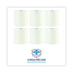 Boardwalk BWK35XTRA 1-Ply 8 in. x 800 ft. Xtra Roll Towels - White (6 Rolls/Carton)