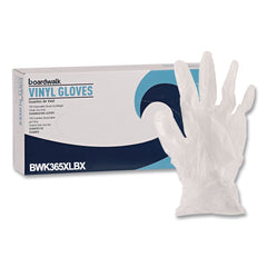 Boardwalk 2.6 mil 9.5 in. Long Powder-Free General Purpose Vinyl Gloves - Extra Large, Clear (100/Box, 10 Boxes/Carton)