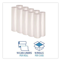 Boardwalk X8647DCKR01 43 in. x 47 in. 56 gal. 1.4 mil Low-Density Can Liners - Clear (100/Carton)