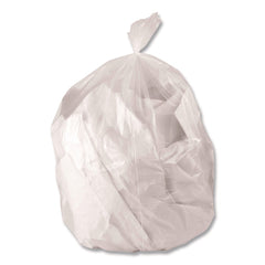 Boardwalk H7450PCKR01 44 Gallon 1.3 mil 37 in. x 50 in. Perforated Roll Low-Density Waste Can Liners - Clear (100/Carton)