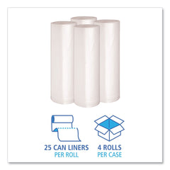 Boardwalk 38 in. x 58 in. 60 gal. 1.4 mil Low Density Can Liners - Clear (100/Carton)