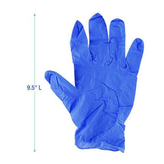 Boardwalk 380 Series 4 mil Thick 9.5 in. Long Powder-Free Disposable General-Purpose Nitrile Gloves - Medium, Blue (100/Box)