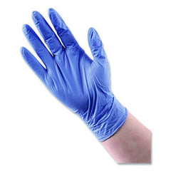 Boardwalk 380 Series 4 mil Thick 9.5 in. Long Powder-Free Disposable General-Purpose Nitrile Gloves - Medium, Blue (100/Box, 10 Boxes/Carton)