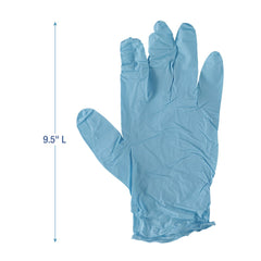 Boardwalk 5 mil 9.5 in. Long Powder-Free Disposable Examination Nitrile Gloves - Large, Blue (100/Box)