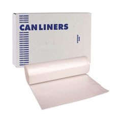 Boardwalk V7658MNKR02 38 in. x 58 in. 11 mic 60 gal. High-Density Can Liners - Natural (200/Carton)