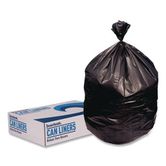 Boardwalk 38 in. x 60 in. 60 gal. 22 mic High-Density Can Liners - Black (150/Carton)