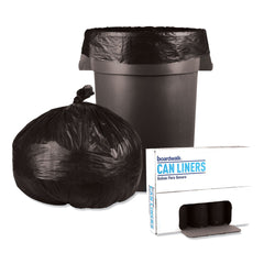 Boardwalk 38 in. x 58 in. 60 gal. 0.65 mil Low-Density Can Liners - Black (100/Carton)