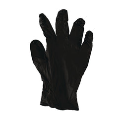 Boardwalk 396 Series 9.5 in. 4.4 mil Disposable General-Purpose Nitrile Gloves - X-Small/Black (1000/Carton)