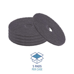 Boardwalk BWK4012BLA 12 in. Diameter Stripping Floor Pads - Black (5/Carton)