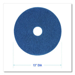 Boardwalk 13 in. Diameter Scrubbing Floor Pads - Blue (5/Carton)