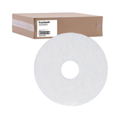 Boardwalk 13 in. Diameter Polishing Floor Pads - White (5/Carton)