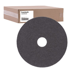 Boardwalk 14 in. Diameter Stripping Floor Pads - Black (5/Carton)